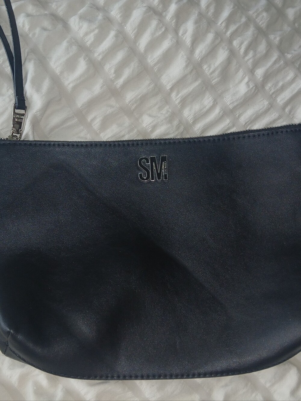 Black Leather Steve Madden Clutch